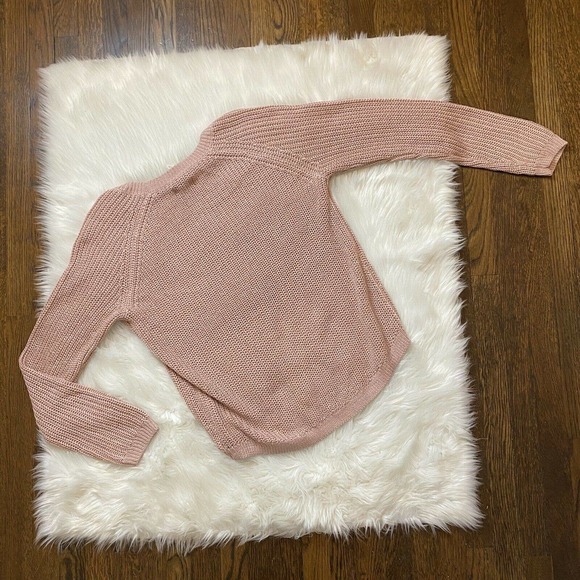 NWT Kaari Blue Pink Open Knit Sweater Size Small - Picture 7 of 7